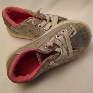 Carter's silver with star athletic shoes. Size 6